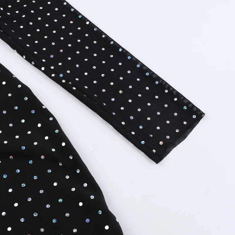 2024 Club Bodycon Clothes Hollow Out Sexy Corset Mini Dress Sexy Dresses For Women Sequined Bodycon Slim Streetwear Party Dress