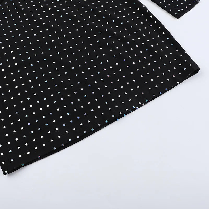 2024 Club Bodycon Clothes Hollow Out Sexy Corset Mini Dress Sexy Dresses For Women Sequined Bodycon Slim Streetwear Party Dress