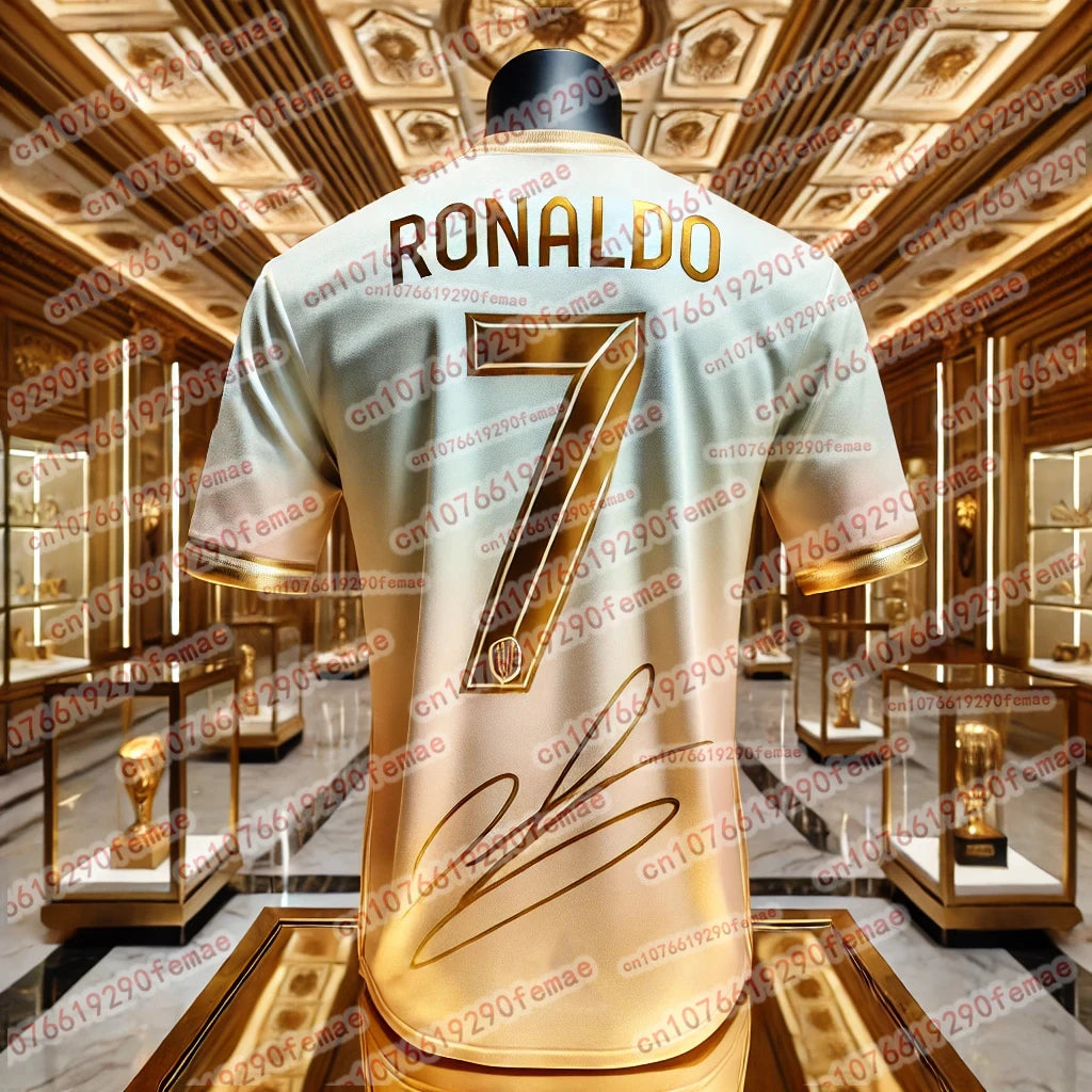 New Hot Selling Ronaldo Fashion Football Superstar Commemorative Collection Sports Jersey Daily Outdoor Breathable T-shirt