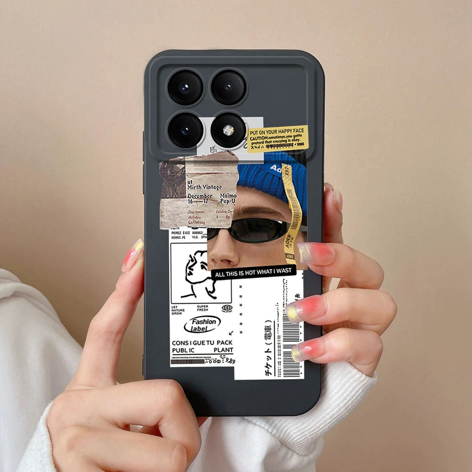 For Xiaomi Poco X6 Pro 5G Phone Case Cute Cartoon Cats Silicone Soft Protective Cover For XiaomiPocoX6 X 6 X6Pro 5G Bumper Coque