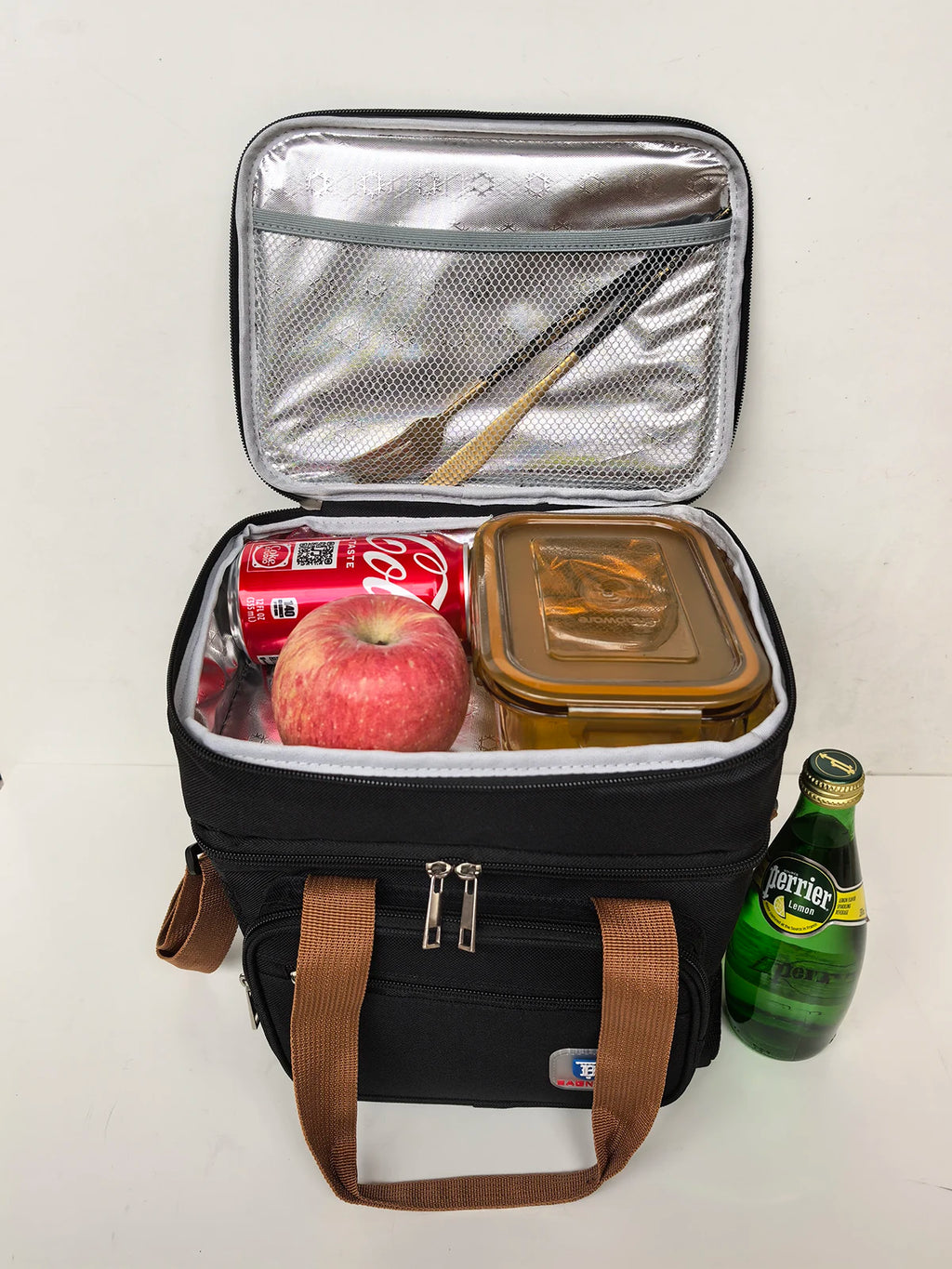 Camping Thermal Lunch Bags Double Layer Insulated Picnic Food Drink Beverage Ice Cooler Bag School Outdoor Travel Storage Bags