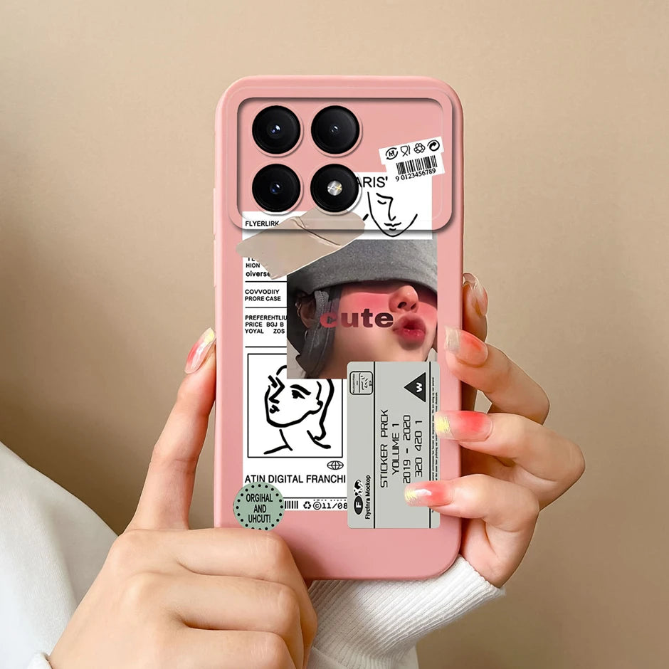 For Xiaomi Poco X6 Pro 5G Phone Case Cute Cartoon Cats Silicone Soft Protective Cover For XiaomiPocoX6 X 6 X6Pro 5G Bumper Coque