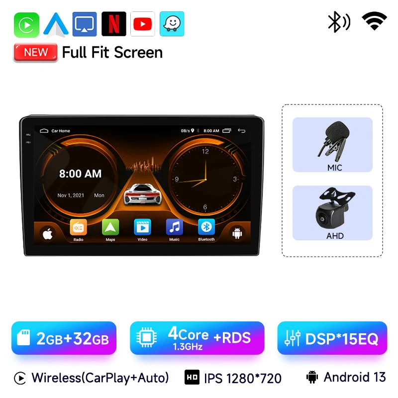 JIUYIN Car Radio For Citroen Berlingo B9 Peugeot Partner 2008 - 2019 wireless CarPlay Android Auto No 2 din 2din DVD