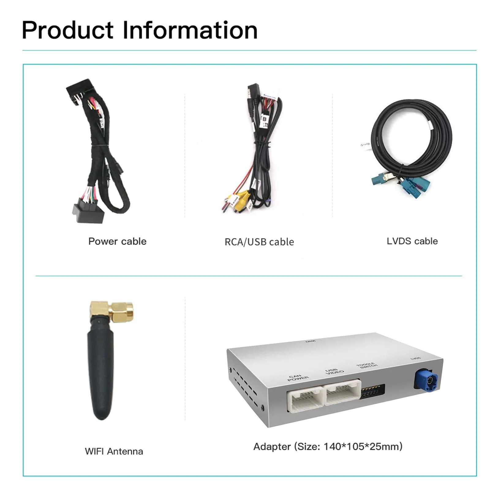 AUTOABC Wireless CarPlay for Audi A4 B9 A5 2015-2019  Android Auto Mirror Link AirPlay Reverse Camera Multimedia Accessories