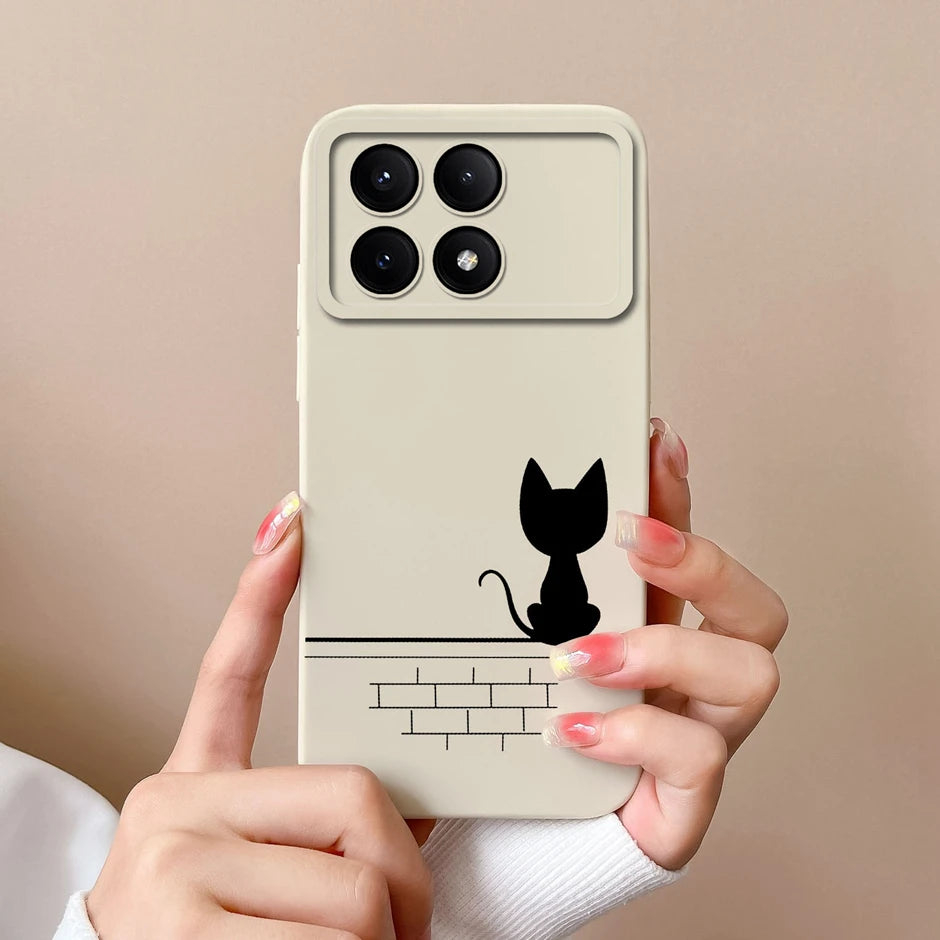 For Xiaomi Poco X6 Pro 5G Phone Case Cute Cartoon Cats Silicone Soft Protective Cover For XiaomiPocoX6 X 6 X6Pro 5G Bumper Coque
