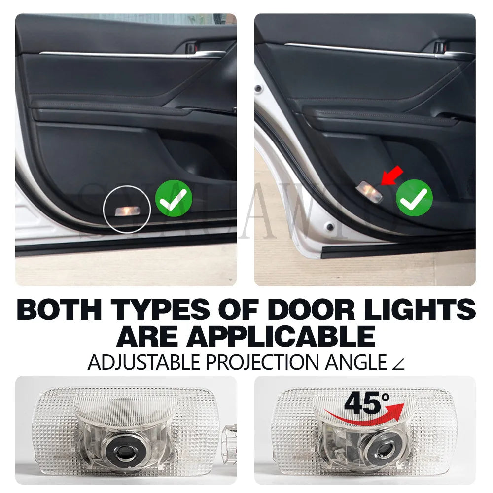 LED Car Door Logo Projector Welcome Ghost Shadow Light Accessories For LEXUS RX ES GX LS LX IS GS RC UX Series IS250 IS300 IS350
