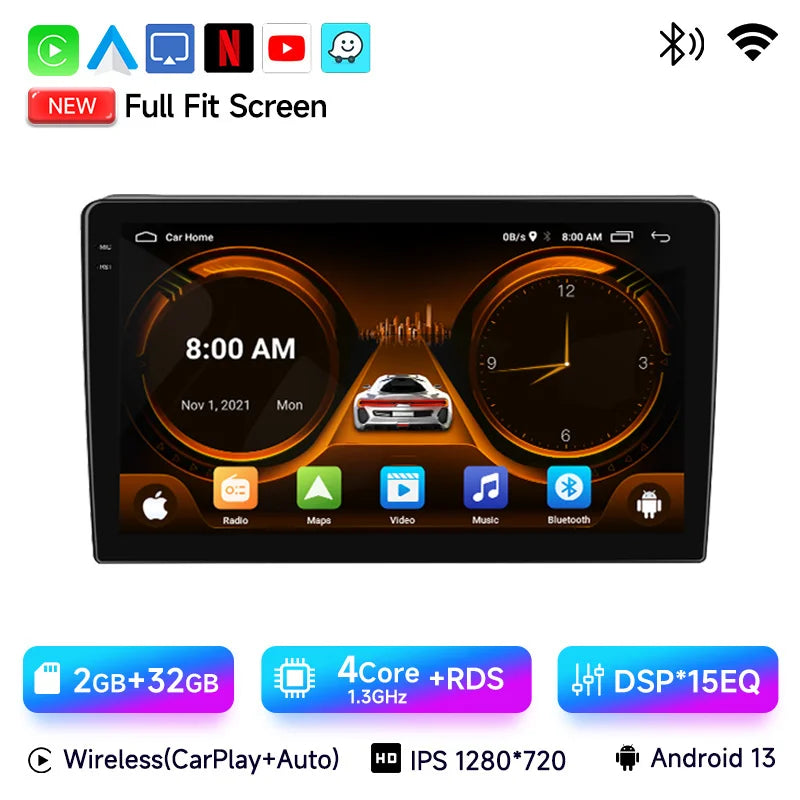 JIUYIN Car Radio For Citroen Berlingo B9 Peugeot Partner 2008 - 2019 wireless CarPlay Android Auto No 2 din 2din DVD