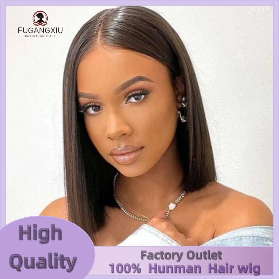 Bone Straight Bob Wig Lace Front Human Hair Wigs Pre Plucked HD Transparent Lace Frontal Wig 13x4 Frontal Wigs Isee Hair 180%