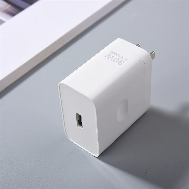 OPPO 80W Super VOOC Charger For OPPO Find N2 X5 X3 X2 A1 Pro VOOC/Dart Fast Charge EU/US Adapter For ACE Reno8 T 9 7 6 5 Oneplus