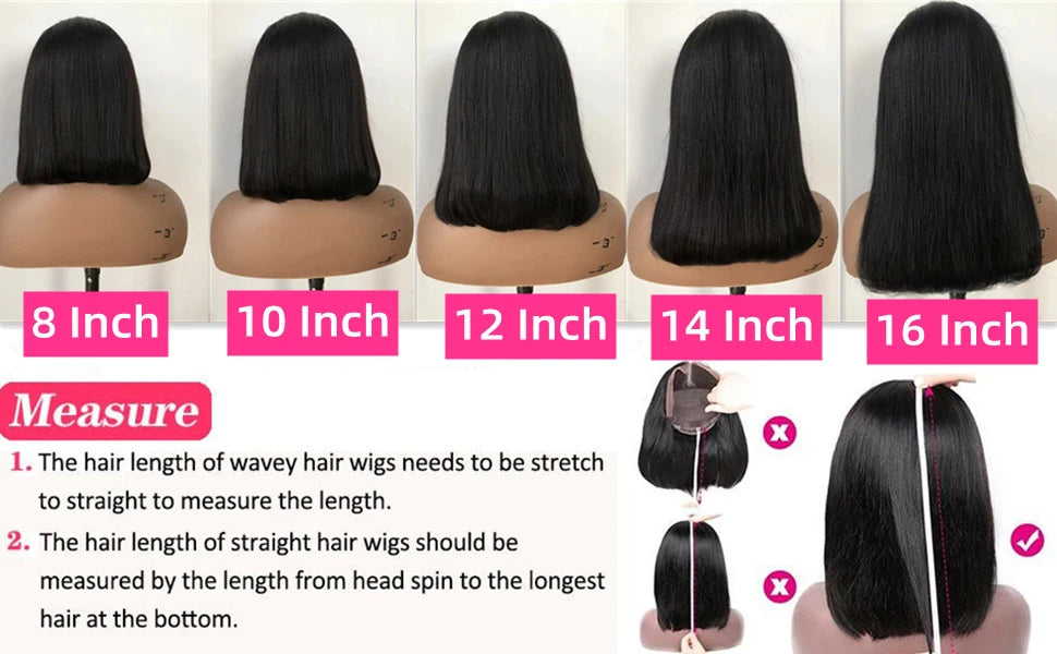 Bone Straight Bob Wig Lace Front Human Hair Wigs Pre Plucked HD Transparent Lace Frontal Wig 13x4 Frontal Wigs Isee Hair 180%