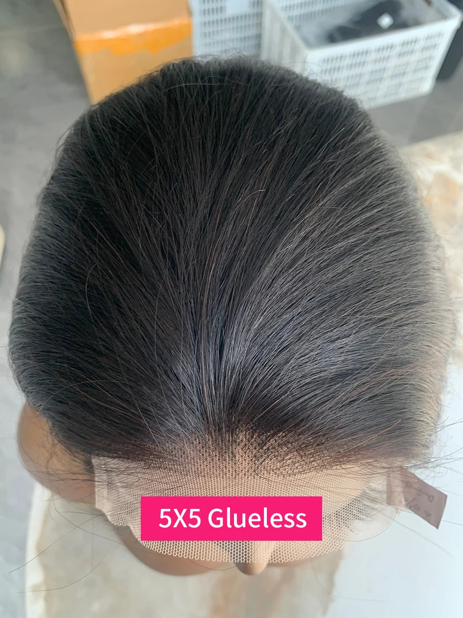 100 Raw Vietnamese Bone Straight 5x5 13x4 13x6 Glueless Wig Human Hair Ready to Wear Transparent Double Drawn Bob Wig Human Hair