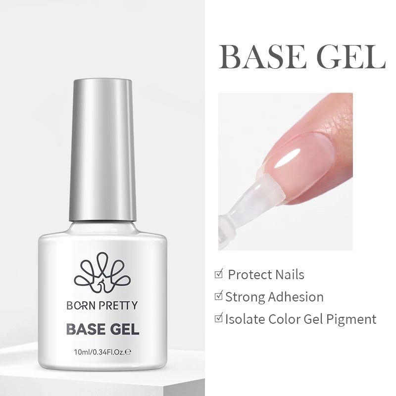 BORN PRETTY Jelly Nude Gel Nail Polish 10ml Light Pink Peach Translucent Color UV Light Cure Gel Varnish Nail Art DIY at Home