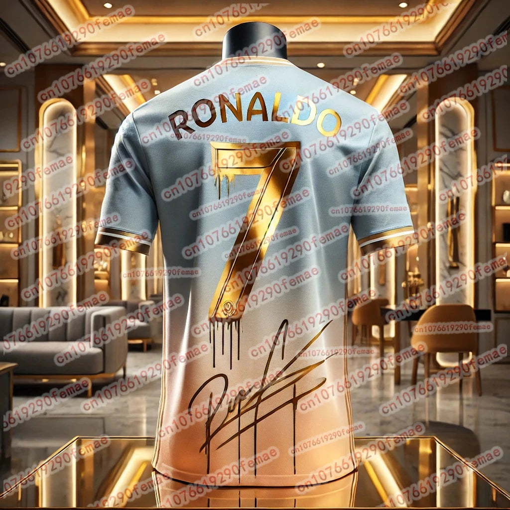 New Hot Selling Ronaldo Fashion Football Superstar Commemorative Collection Sports Jersey Daily Outdoor Breathable T-shirt