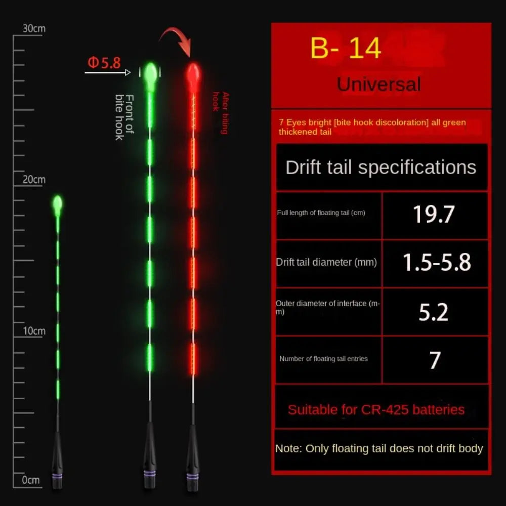 Super Bright Night Fishing LED Smart Gravity Induction Electronic Tail Drift Float  Luminous Ultra Sensitive Electronic Float