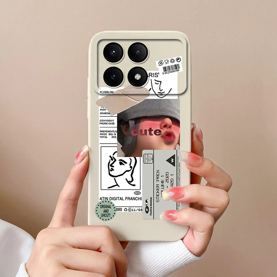 For Xiaomi Poco X6 Pro 5G Phone Case Cute Cartoon Cats Silicone Soft Protective Cover For XiaomiPocoX6 X 6 X6Pro 5G Bumper Coque