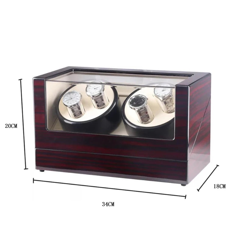 4 Epitopes Watch Winders Automatic Rotating Motor Watches Winding Device Men Mechanical Wrist Watch Organizer Display Boxes