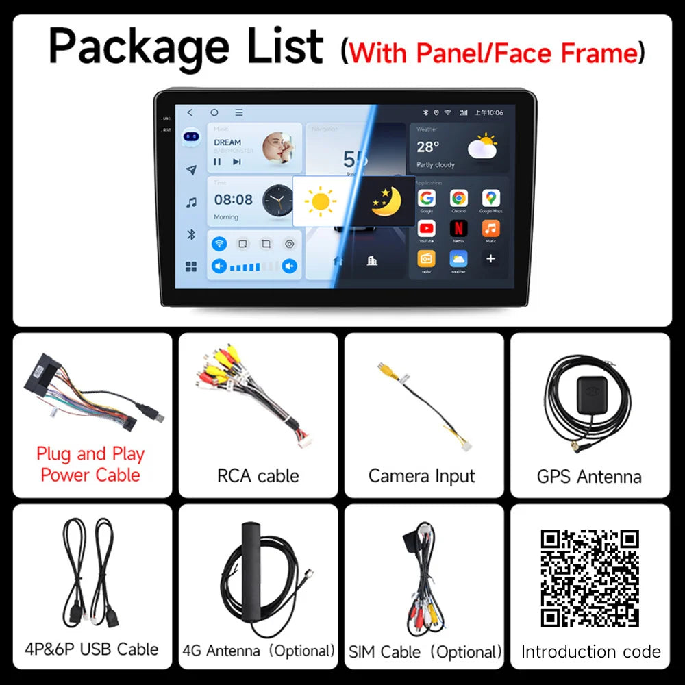 JIUYIN Car Radio For Citroen Berlingo B9 Peugeot Partner 2008 - 2019 wireless CarPlay Android Auto No 2 din 2din DVD