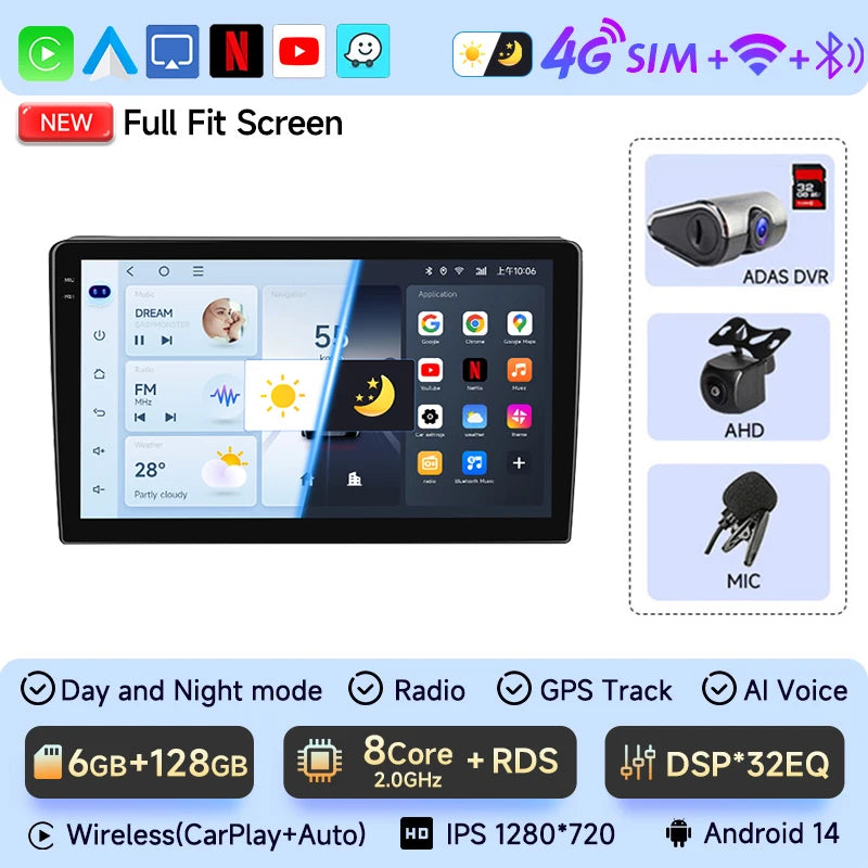 JIUYIN Car Radio For Citroen Berlingo B9 Peugeot Partner 2008 - 2019 wireless CarPlay Android Auto No 2 din 2din DVD