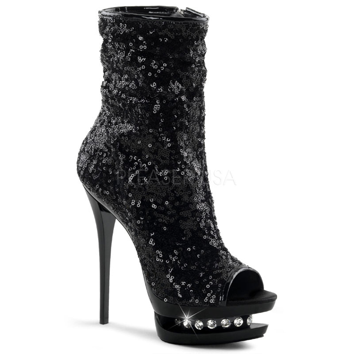 Blondie Glitter Sequin 5" Heel/BLK-R-1008-BSQ/M